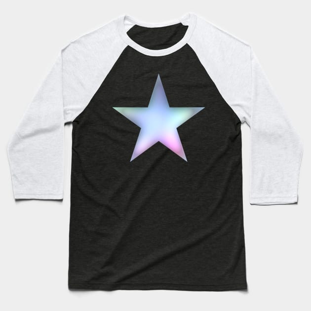 Star - rainbow Baseball T-Shirt by Nikokosmos